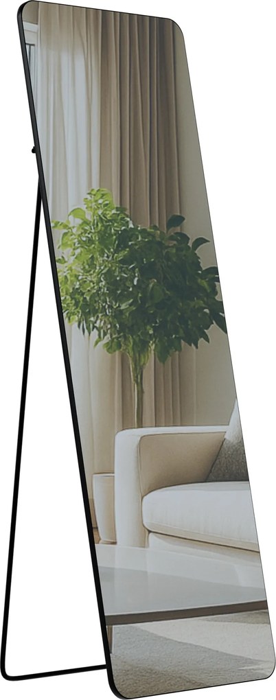 Zrkadlo Gurnee 150x50 cm - čierne matné