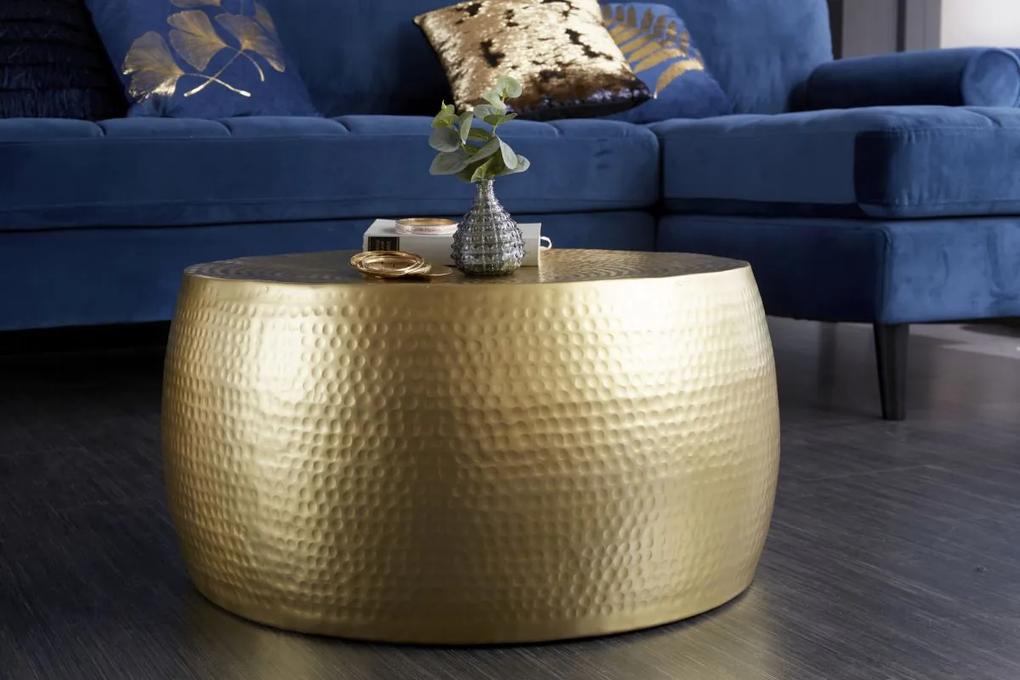 Dizajnový konferenčný stolík Malia II 60 cm zlatý - Otvorené balenie