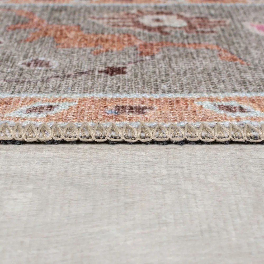 Svetlozelený prateľný koberec 190x290 cm Una Floral – Flair Rugs