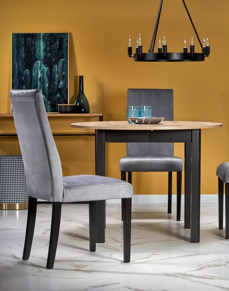 Jedálenský rozkladací stôl Rigo 102/142 cm dub artisan/čierny