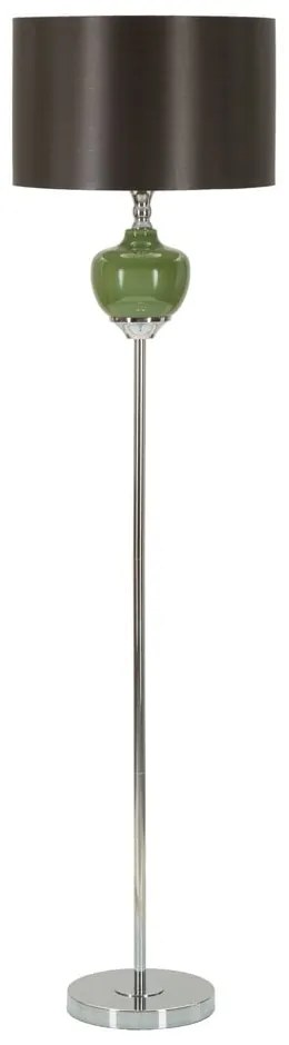 Zeleno-sivá stojacia lampa s textilným tienidlom (výška 160 cm) Eva – Mauro Ferretti