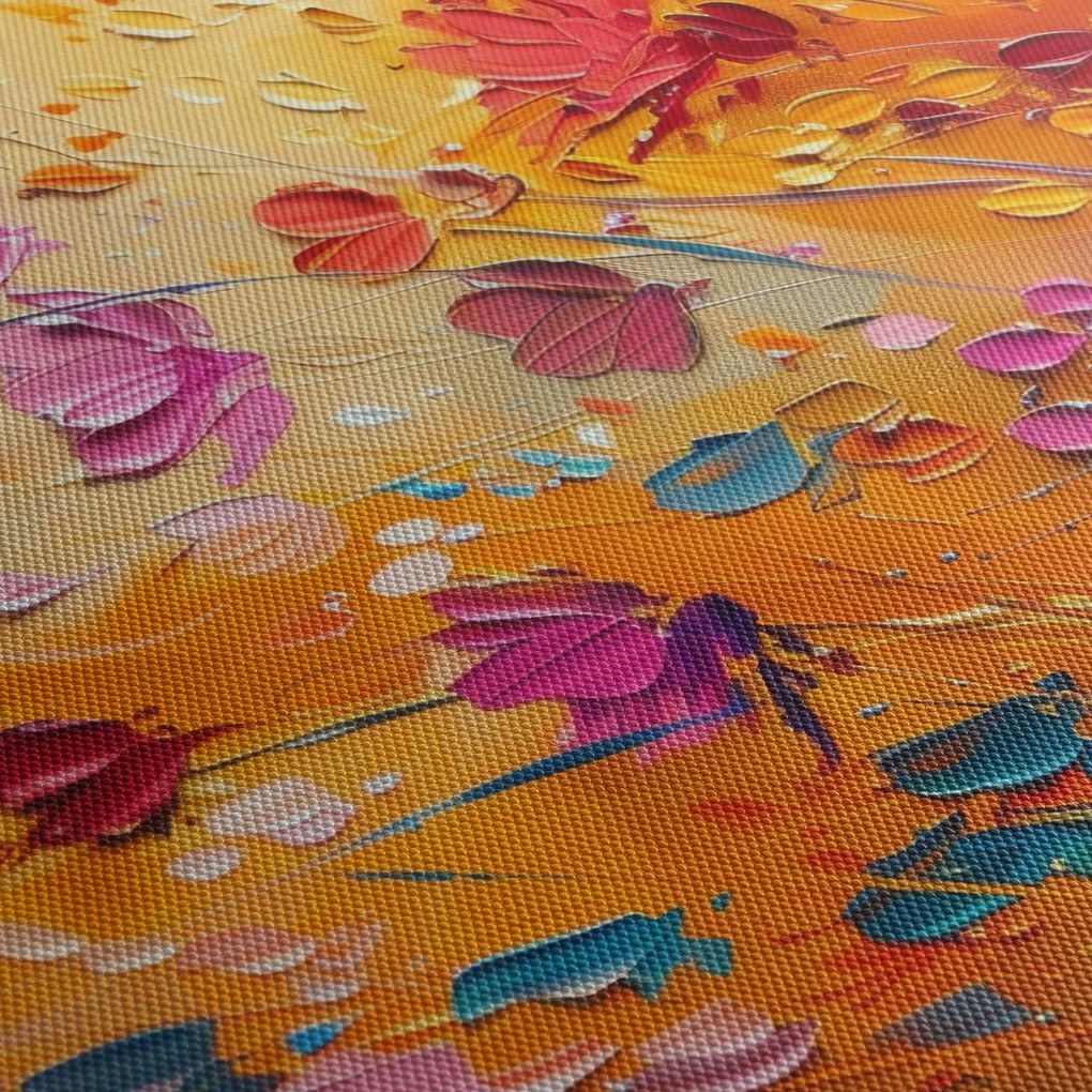 Obraz - Maľba farebných kvetov (90x60 cm)