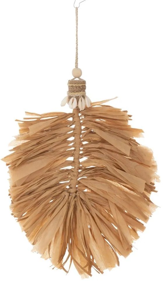 Prírodná závesná dekorácia v tvare listu - 25*4*27/ 35 cm