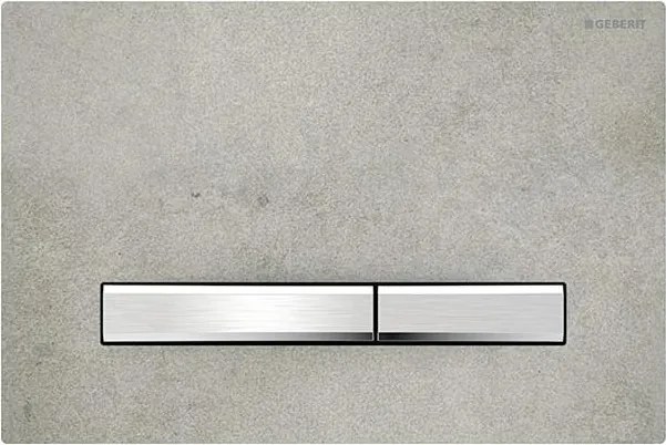 Geberit 115.788.JV.2-splachovacie tlačidlo Sigma50 24,6x16,4 cm dekor betónu/matný chróm