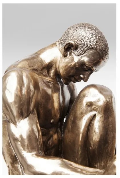 KARE DESIGN Dekoratívny predmet Nude Man Stand 35 cm bronzový 35,5 × 25,5 × 12,5 cm