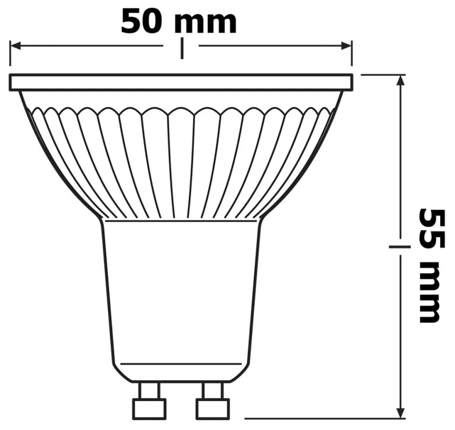 5PAK LED žiarovka GU10 4,3W = 30W 350lm 4000K Neutrálna 120° pätica OSRAM