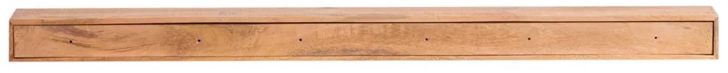 furniture-nabytek.cz - Masivní nástěnná police Amberley z mangového dřeva, lakovaná, hnědá – 160 cm