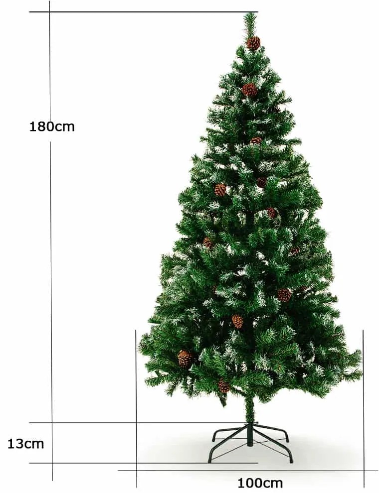 InternetovaZahrada Umelý vianočný stromček 180 cm so snehom