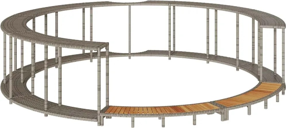 vidaXL Okolie vírivky  s úložným priestorom a dreveným stupňovitým