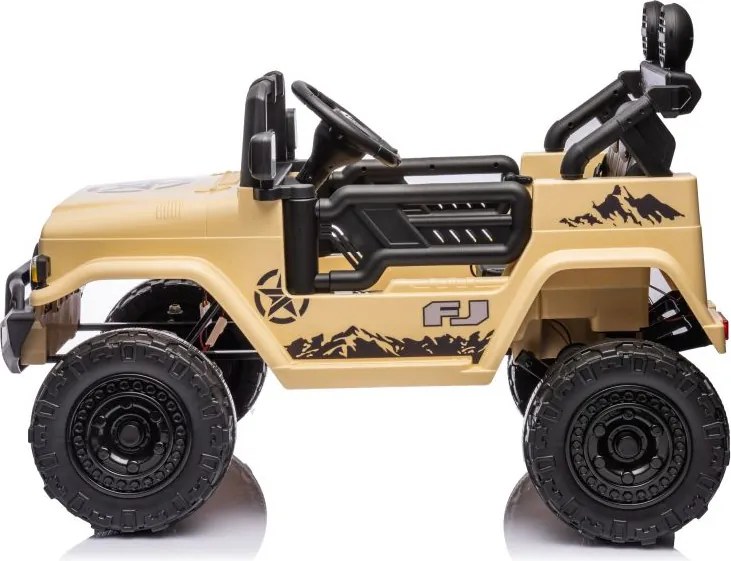 LEAN CARS Elektrické autíčko Toyota FJ 4x4, khaki