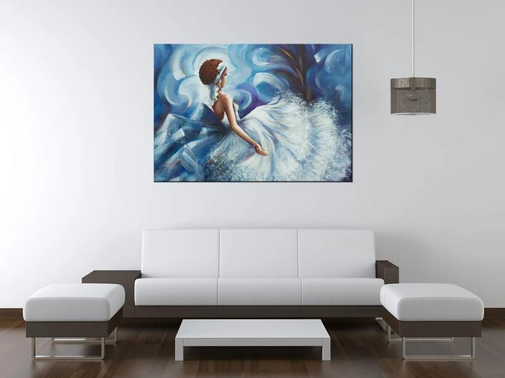 Gario Ručne maľovaný obraz Krásna žena počas tanca Rozmery: 120 x 80 cm