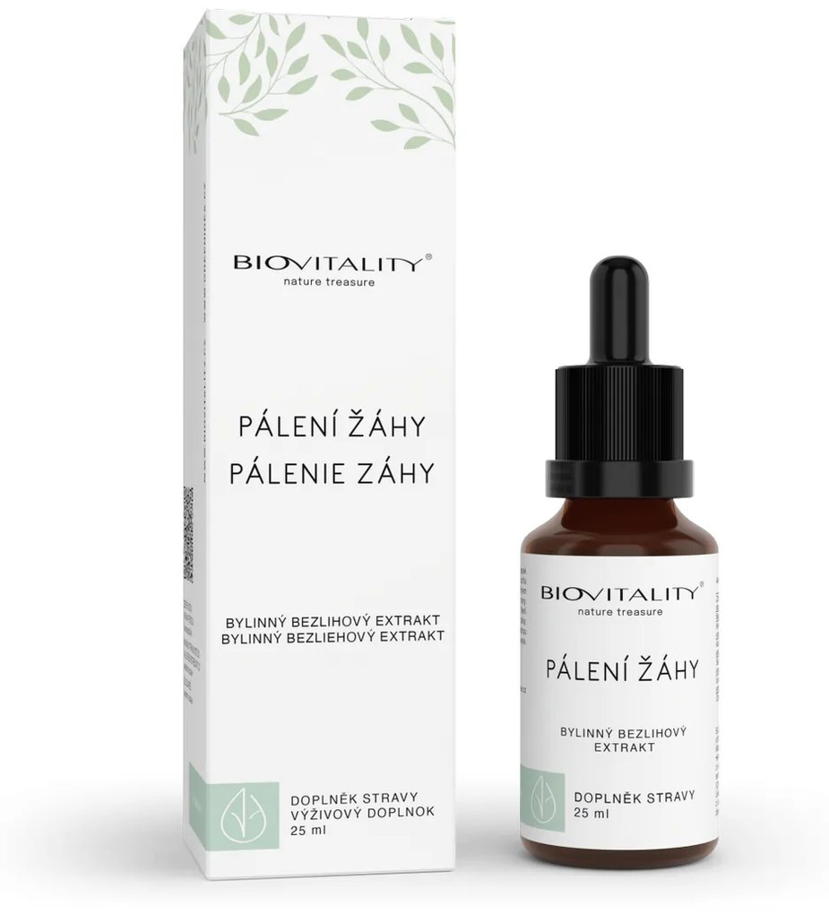 Biovitality Pálenie záhy bezliehová tinktúra, 25 ml