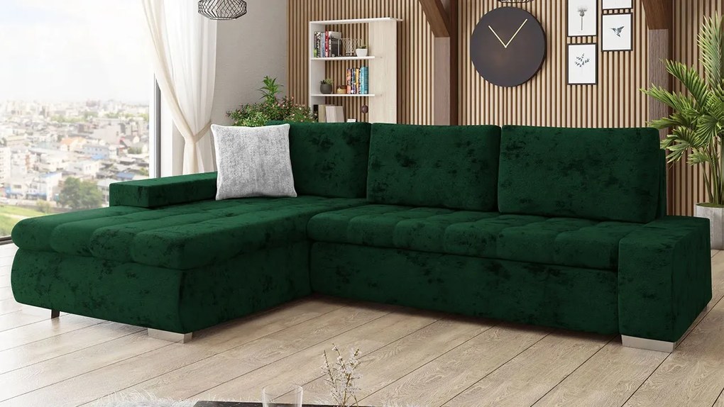 Rohová pohovka Herkules Premium, Dostupné poťahy: Terra 06 + Terra 06 + Terra 15 ECO