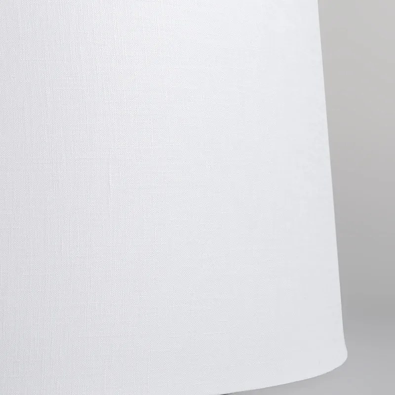 Stropné svietidlo matná čierna s bielym tienidlom 45 cm - Combi