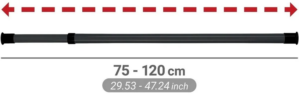 Wenko Sada 2 teleskopických horizontálnych tyčíHerkules, čierna