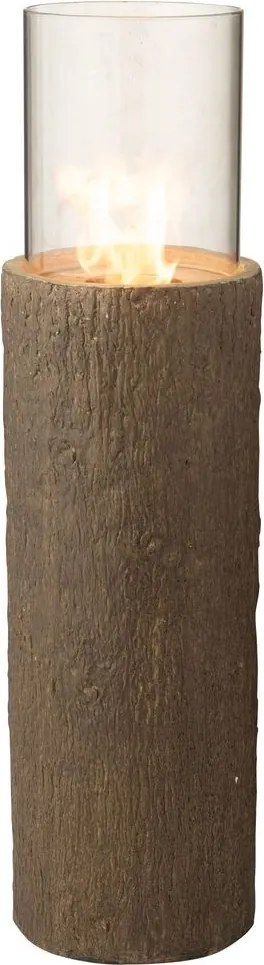 Hnedý biokrb v tvare kmeňa stromu Brasero Trunk - Ø 23*88 cm
