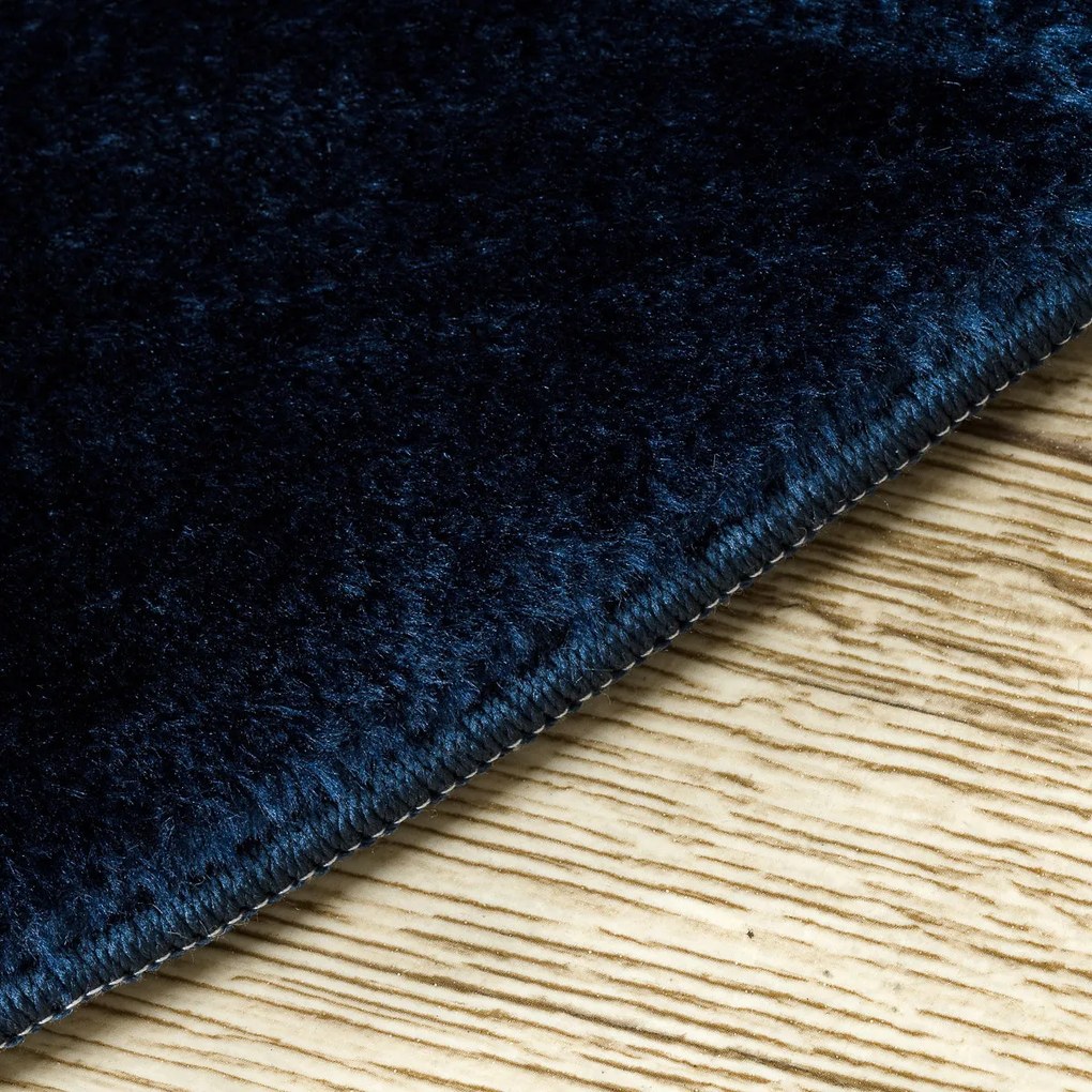 Kusový koberec Visco Rabbit Dark blue 10 kruh, 160x160 (priemer) kruh, modrá, detská izba, Dywany Łuszczów