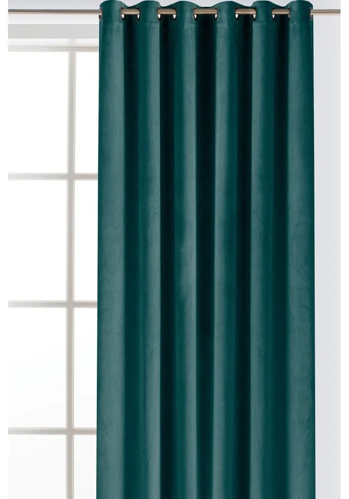 Zamatový dimout záves v petrolejovej farbe 265x300 cm Velto – Filumi