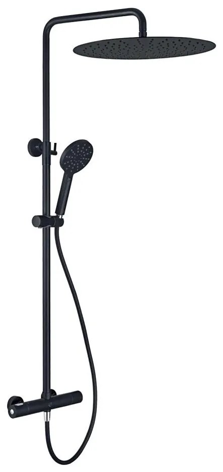 BATH DELUXE 31-120-13-63-00 - Sprchová sada s term. batériou DRAGOR matná čierna