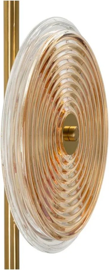 Stojacia lampa v zlatej farbe so skleneným tienidlom (výška 170 cm) Venice – Mauro Ferretti