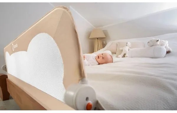 Lionelo - Bezpečnostná zábrana k posteli EVA béžová