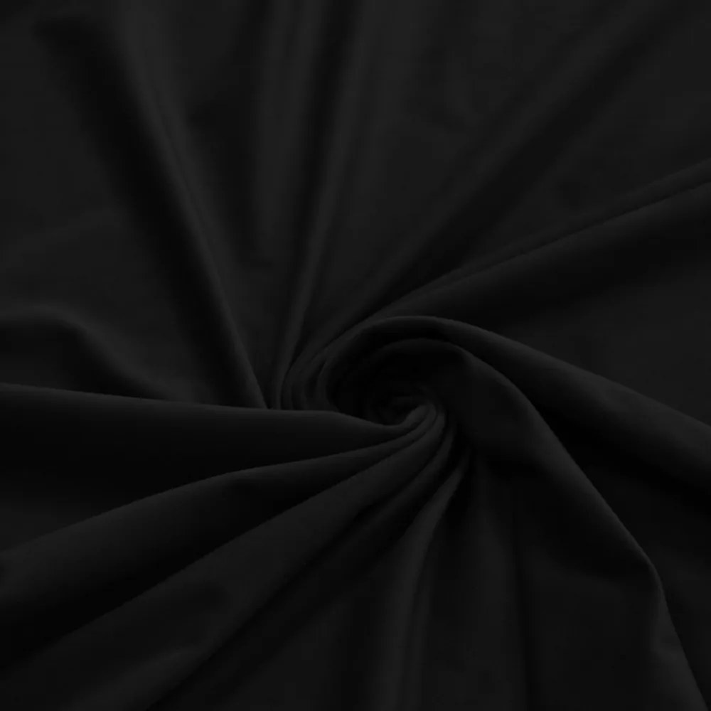 Dekorstudio Luxusný velúrový záves Velvet - čierny Uchytenie závesu: Dekoračné krúžky