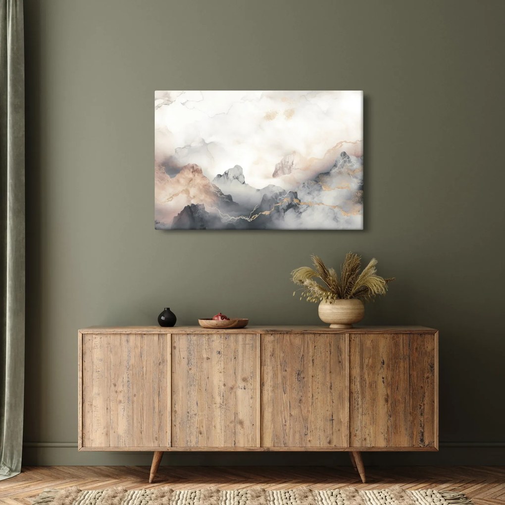 Obraz - Abstrakcia hôr s textúrou mramoru (90x60 cm)