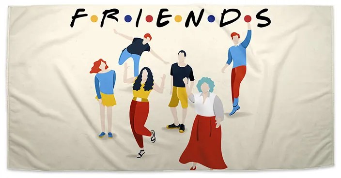 Sablio Uterák Seriál Priatelia FRIENDS Postavy - 50x100 cm