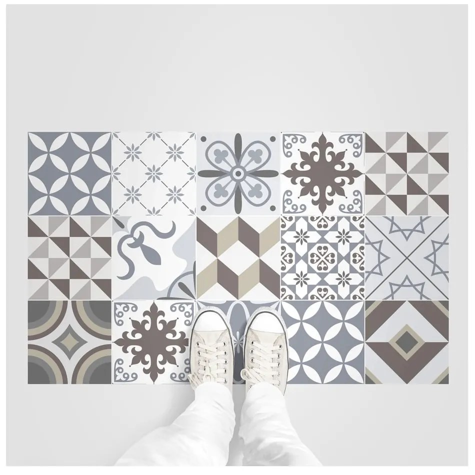 Vodoodolná samolepka na podlahu Ambiance Brown Style, 100 × 60 cm