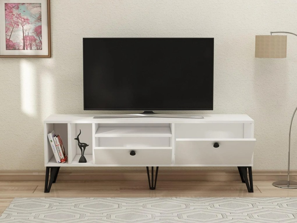 TV stolík/skrinka Dubeki 2 (biela) . Akcia -18%. Vlastná spoľahlivá doprava až k Vám domov. 1095317