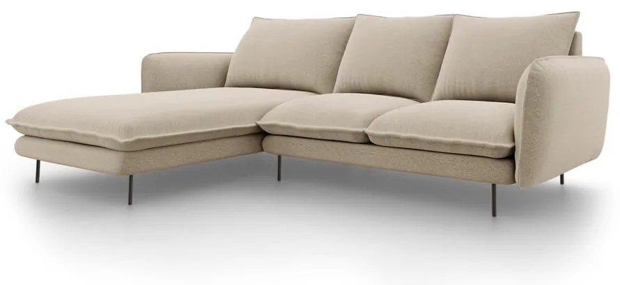 Béžová rohová pohovka Cosmopolitan Design Vienna, ľavý roh