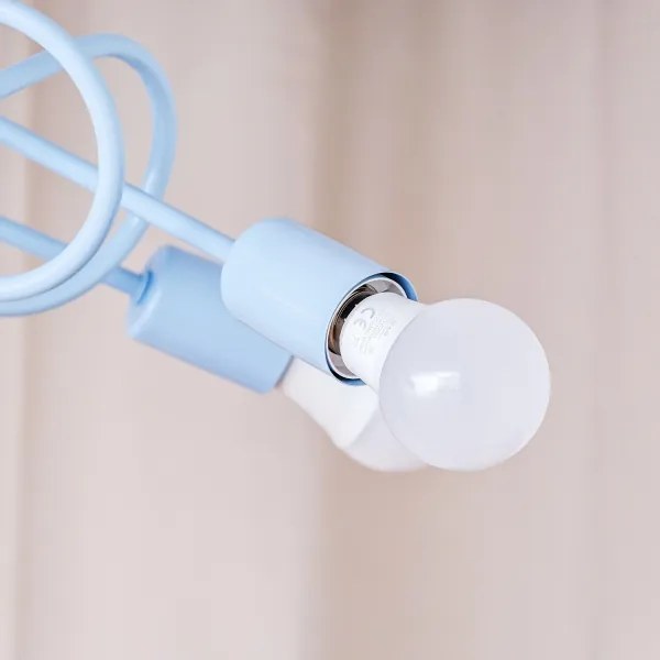 Prisadený luster OXFORD 3xE27/15W/230V modrá