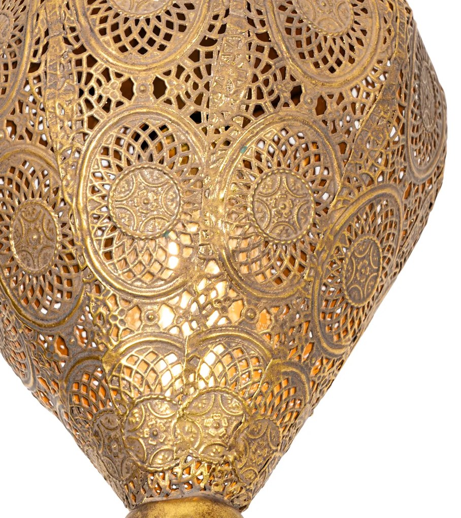 Orientálne stropné svietidlo zlaté 19 cm - Mowgli