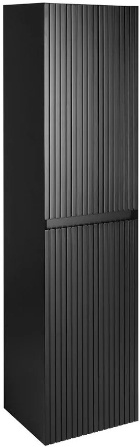Sapho Sapho, FILENA skrinka vysoká 35x140x30cm, čierna mat strip, FID3540BS