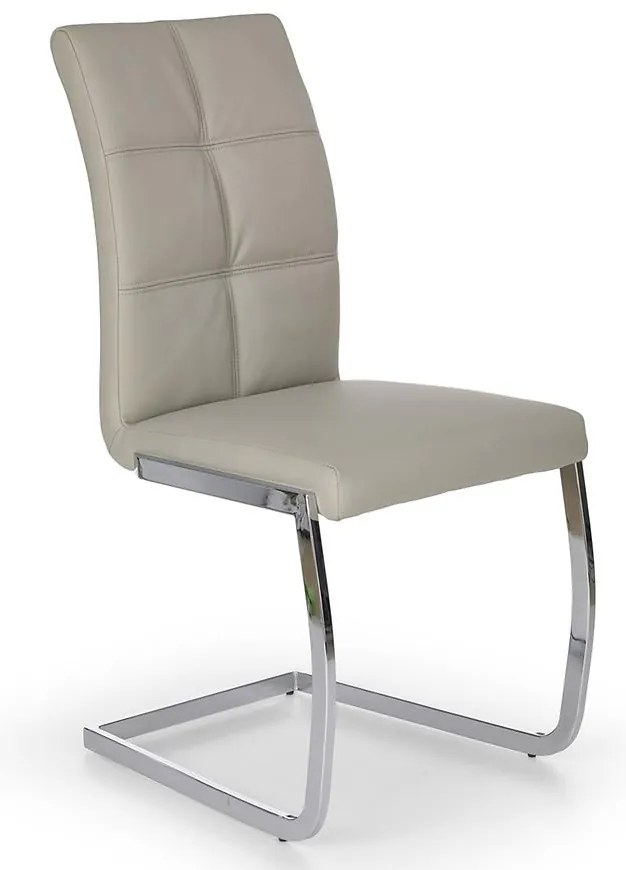 Stolička K85 kov/ekokoža tmavý krém 42x56x100