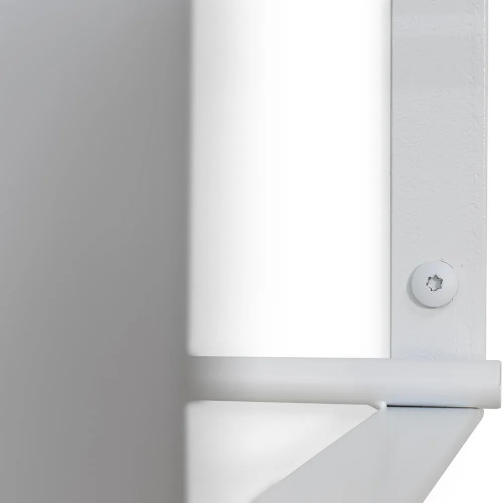 Biely kovový nástenný vešiak s poličkou 100 cm Rex – Spinder Design