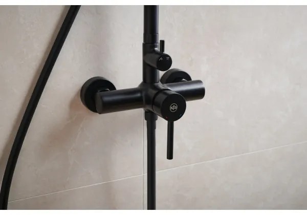 KFA Armatura 5036-910-81 - Sprchová sada s batériou MOZA mosadz/matná čierna