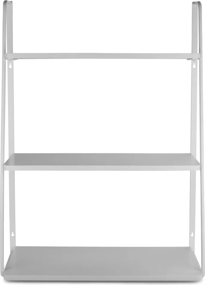 Nástenná 3 poschodová polica šedá