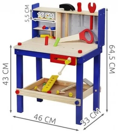 Drevená dielňa s náradím Iso Trade 6860