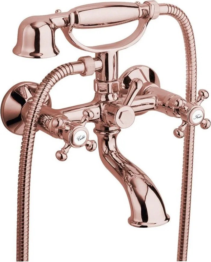 Ružová nástenná vaňová batéria (2 výstupy) Antea – Sapho