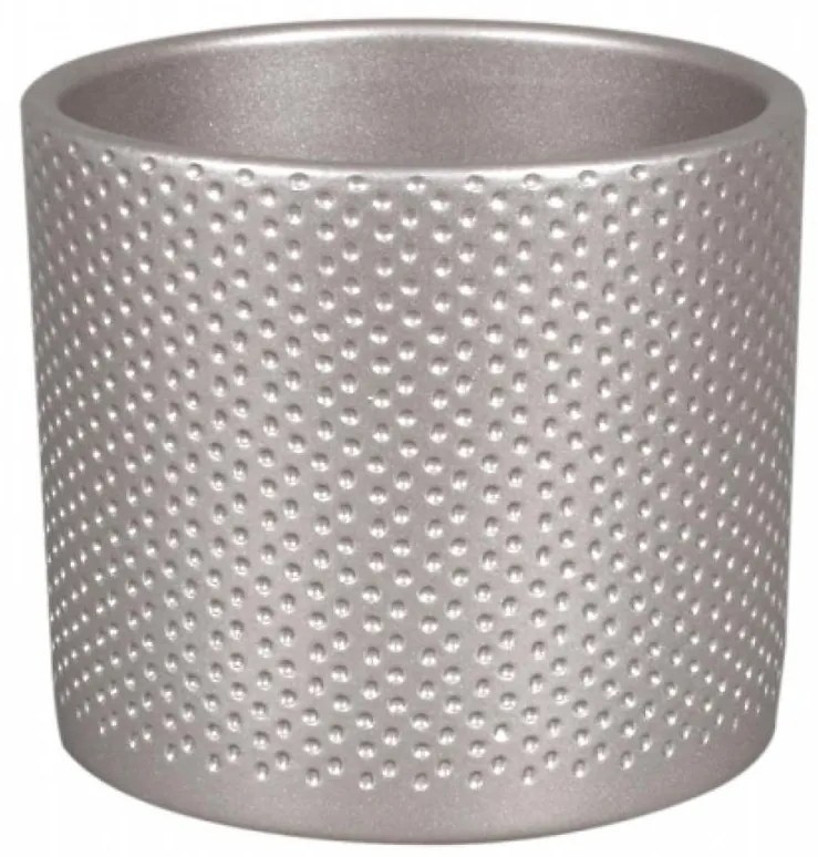 Obal na kvetináč Zeus Dots 17 cm sivý