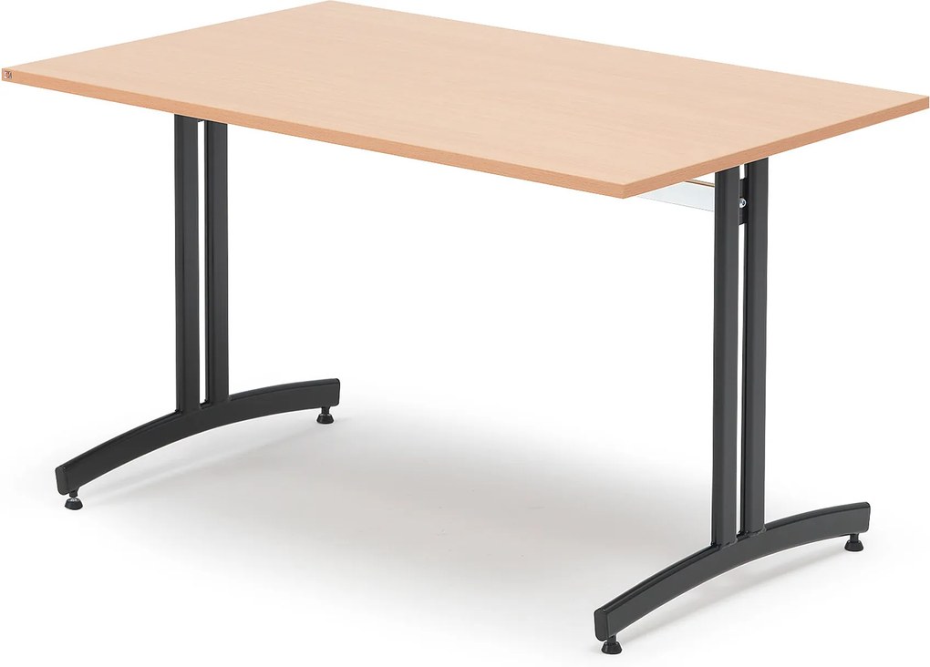 Jedálenský stôl Sanna, 1200x800 mm, buk / čierna