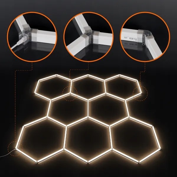 LED stropné svietidlo LED/350W/85-265V 4000K 313x298 cm CRI 90 IP44 biela