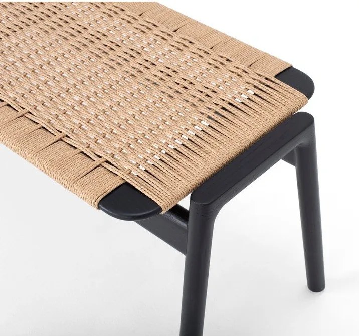 Čierna/v prírodnej farbe lavica Klupa – Gazzda