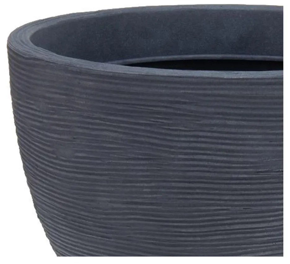 Kvetináč Ribbed I sivý