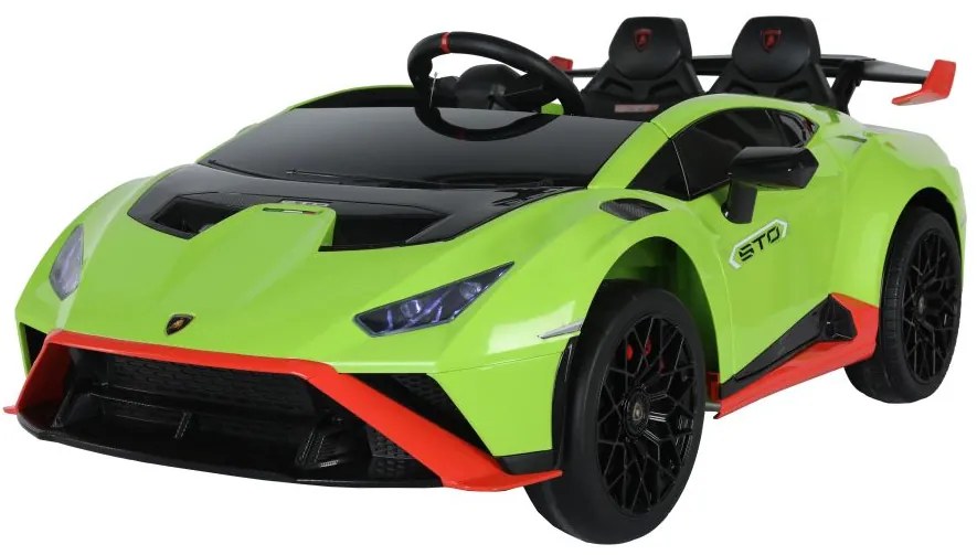 LEAN CARS Elektrická autíčko Lamborghini STO - Drift - zelené - 2x45W- BATÉRIA - 24V 4,5Ah - 2024