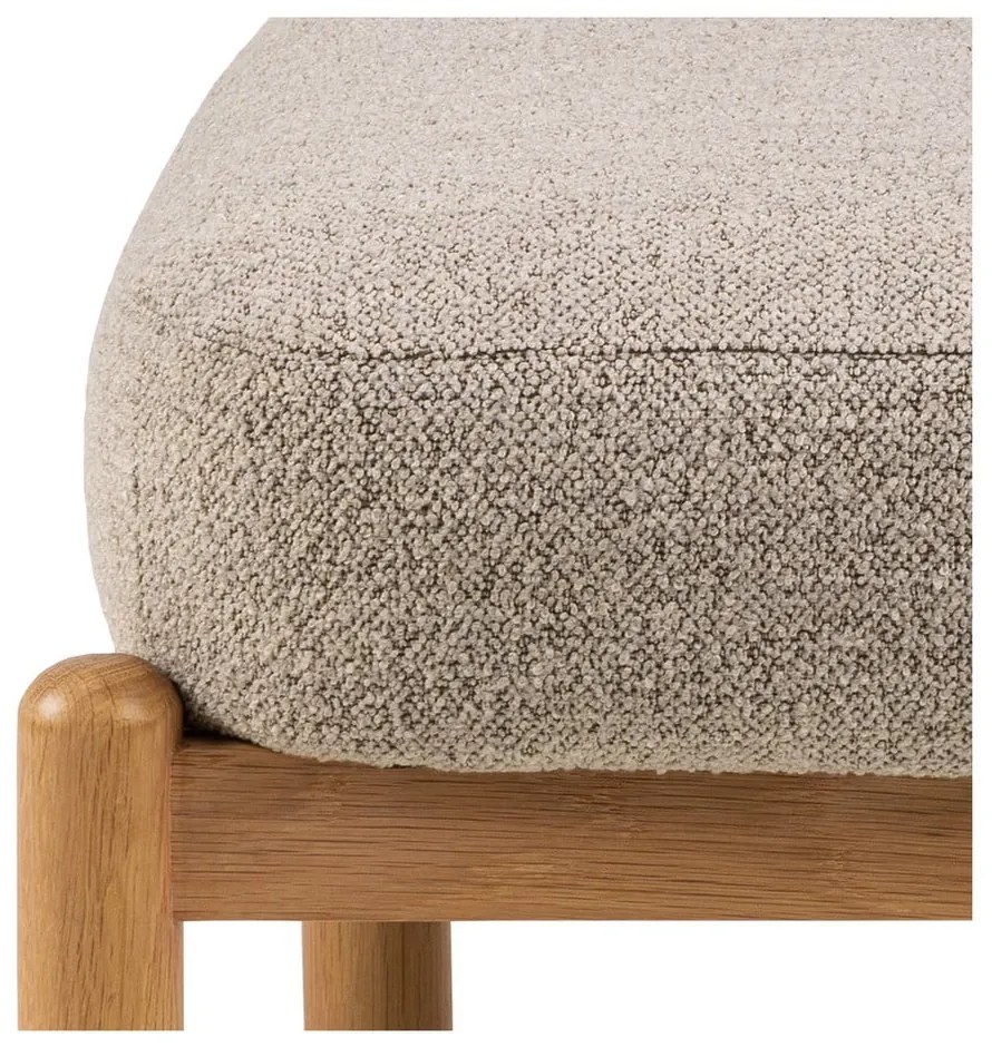 Béžové kreslo z textílie buklé Burley – Actona