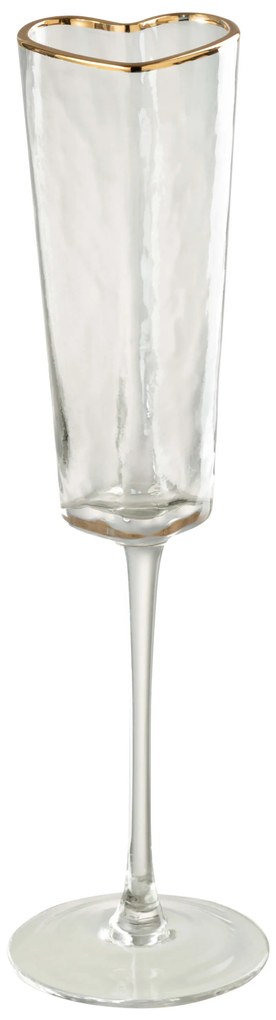 Pohár na sekt v tvare srdca