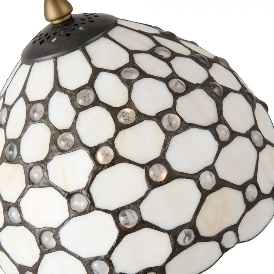 Tiffany lampa na nočný stolík vitráž HIVE PEARL Ø21*38