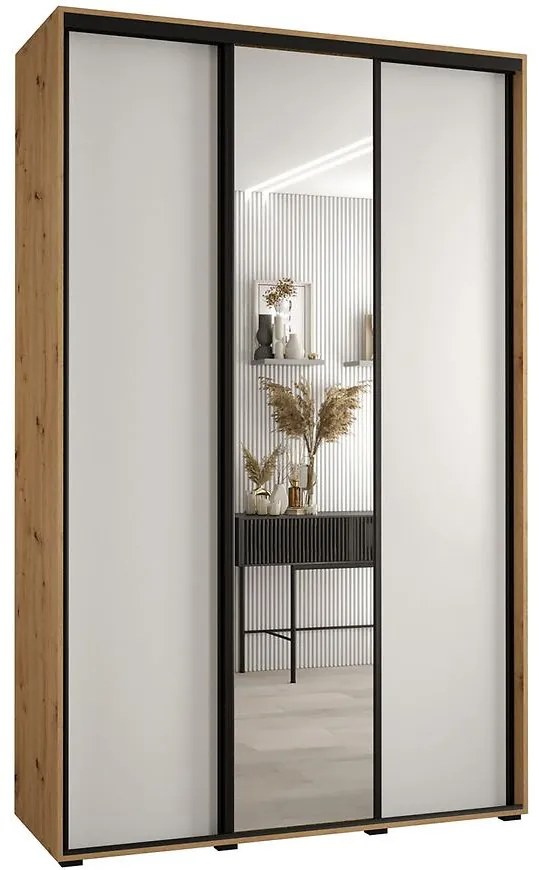 Skriňa 45 Canaris 3 170 artisan/biela/čierna